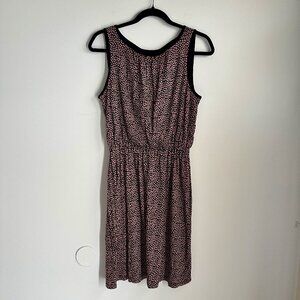 LOFT Pink Black Sleeveless Dress Size SMALL